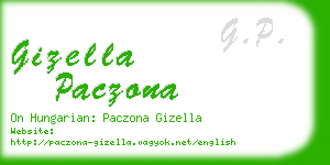 gizella paczona business card